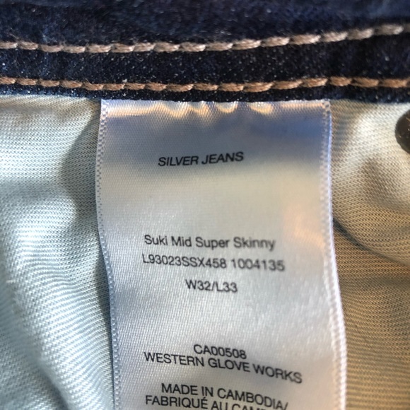 Silver Mid-Rise Skinny Jeans - Picture 2 of 2